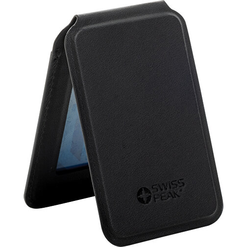 Custodia magnetica per cellulare Magstand con supporto in RCS rec. PU, nero, Immagine 4