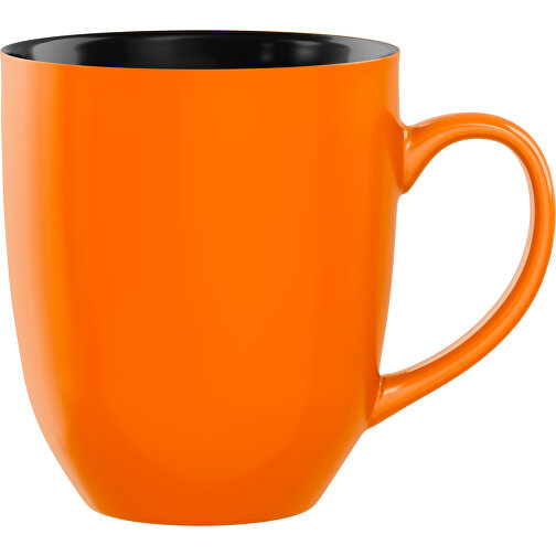 Bella Aussen Farbig Innen Schwarz 330ml , karottenorange / schwarz, New Bone China Porzellan, 9,40cm x 12,00cm (Höhe x Breite), Bild 1