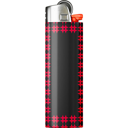 BIC® J26 Digital Wrap Feuerzeug , BiC, schwarz / ampelrot, Delrin®, Stahl, 2,50cm x 1,50cm x 8,20cm (Länge x Höhe x Breite), Bild 1