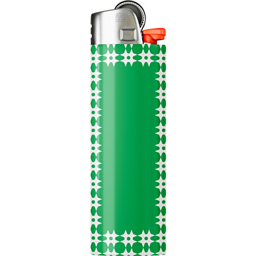 BIC® J26 Digital Wrap Feuerzeug , BiC, grün / weiss, Delrin®, Stahl, 2,50cm x 1,50cm x 8,20cm (Länge x Höhe x Breite), Bild 1