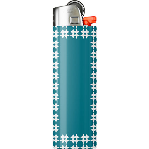 BIC® J26 Digital Wrap Feuerzeug , BiC, atlantikblau / weiß, Delrin®, Stahl, 2,50cm x 1,50cm x 8,20cm (Länge x Höhe x Breite), Bild 1