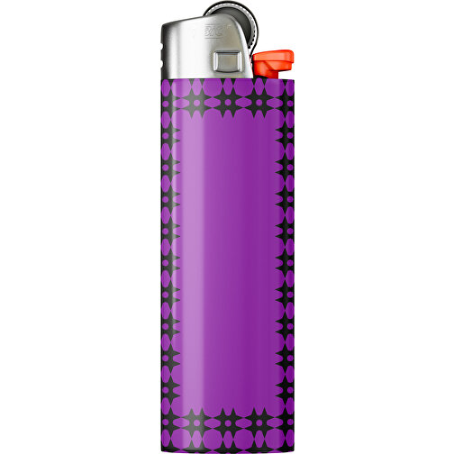 BIC® J26 Digital Wrap Feuerzeug , BiC, dunkelmagenta / schwarz, Delrin®, Stahl, 2,50cm x 1,50cm x 8,20cm (Länge x Höhe x Breite), Bild 1