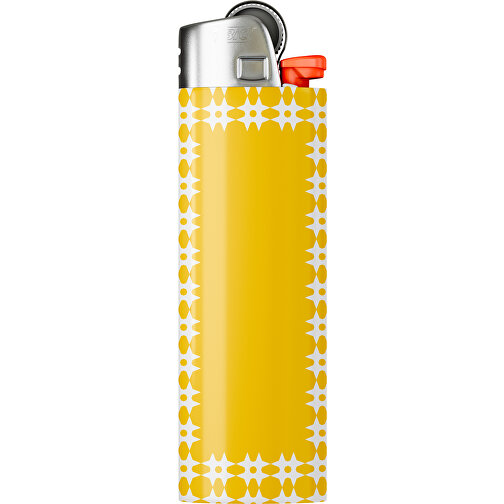 BIC® J26 Digital Wrap Feuerzeug , BiC, sonnengelb / weiß, Delrin®, Stahl, 2,50cm x 1,50cm x 8,20cm (Länge x Höhe x Breite), Bild 1