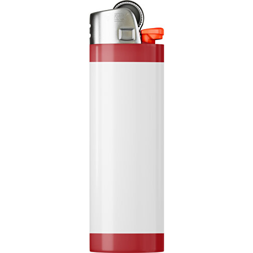 BIC® J26 Digital Wrap Feuerzeug , BiC, weiss / weinrot, Delrin®, Stahl, 2,50cm x 1,50cm x 8,20cm (Länge x Höhe x Breite), Bild 1