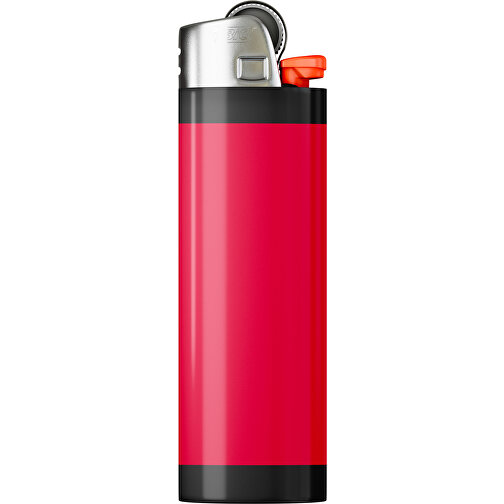 BIC® J26 Digital Wrap Feuerzeug , BiC, ampelrot / schwarz, Delrin®, Stahl, 2,50cm x 1,50cm x 8,20cm (Länge x Höhe x Breite), Bild 1