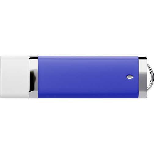 PromoPerfect USB-STICK 2.0 PLASTIK , blau / weiß MB , 32 GB , Gummiplastik, Kunststoff MB , 7,00cm x 0,70cm x 2,00cm (Länge x Höhe x Breite), Bild 2