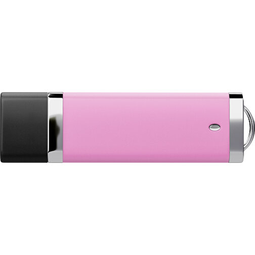 PromoPerfect USB-STICK 2.0 PLASTIK , rosa / schwarz MB , 32 GB , Gummiplastik, Kunststoff MB , 7,00cm x 0,70cm x 2,00cm (Länge x Höhe x Breite), Bild 2