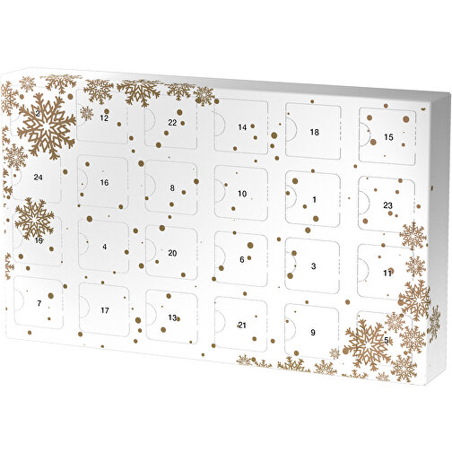 Wachsender Adventskalender , weiss / gold, Papier, Saatgut, 33,50cm x 19,90cm x 4,50cm (Länge x Höhe x Breite), Bild 1