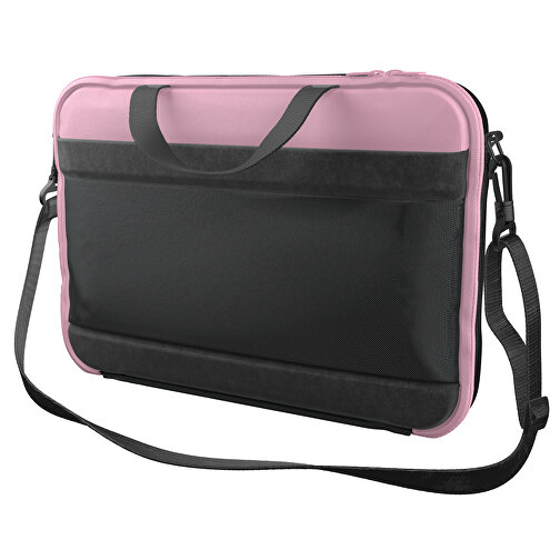 Laptoptasche Stripe , schwarz / hellrosa, Sublimation-fabric 200g - Polyester (PU), 36,00cm x 28,00cm x 5,00cm (Länge x Höhe x Breite), Bild 1