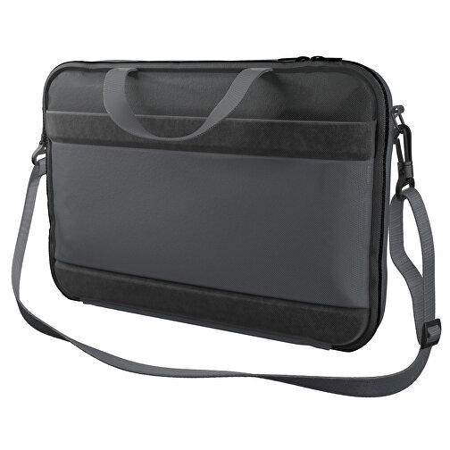 Laptoptasche Stripe , asphaltgrau / schwarz, Sublimation-fabric 200g - Polyester (PU), 36,00cm x 28,00cm x 5,00cm (Länge x Höhe x Breite), Bild 1