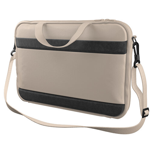 Laptoptasche Stripe , beige, Sublimation-fabric 200g - Polyester (PU), 36,00cm x 28,00cm x 5,00cm (Länge x Höhe x Breite), Bild 1