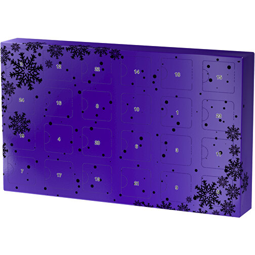 Wachsender Adventskalender , violet / schwarz, Papier, Saatgut, 33,50cm x 19,90cm x 4,50cm (Länge x Höhe x Breite), Bild 1