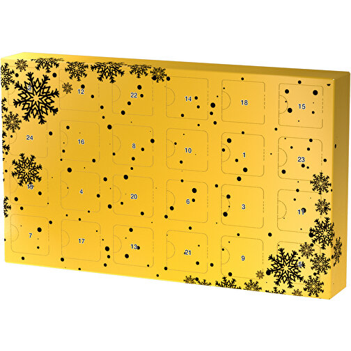 Wachsender Adventskalender , sonnengelb / schwarz, Papier, Saatgut, 33,50cm x 19,90cm x 4,50cm (Länge x Höhe x Breite), Bild 1