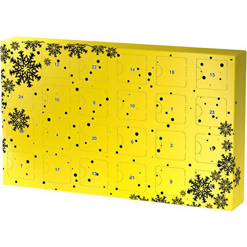 Wachsender Adventskalender , gelb / schwarz, Papier, Saatgut, 33,50cm x 19,90cm x 4,50cm (Länge x Höhe x Breite), Bild 1