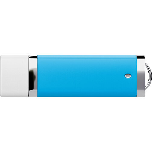 PromoPerfect USB-STICK 2.0 PLASTIK , himmelblau / weiß MB , 16 GB , Gummiplastik, Kunststoff MB , 7,00cm x 0,70cm x 2,00cm (Länge x Höhe x Breite), Bild 2