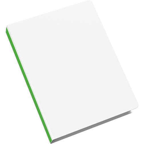 Softcover Haftnotiz-Set Mina , weiss / grasgrün, Papier, 10,50cm x 0,60cm x 7,50cm (Länge x Höhe x Breite), Bild 2