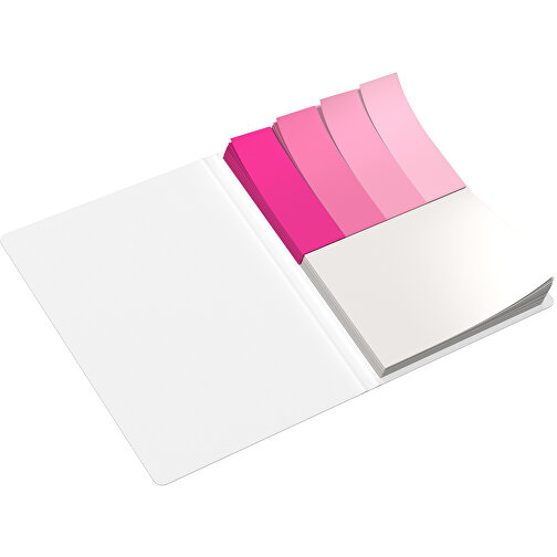 Softcover Haftnotiz-Set Mina , pink / schwarz, Papier, 10,50cm x 0,60cm x 7,50cm (Länge x Höhe x Breite), Bild 3