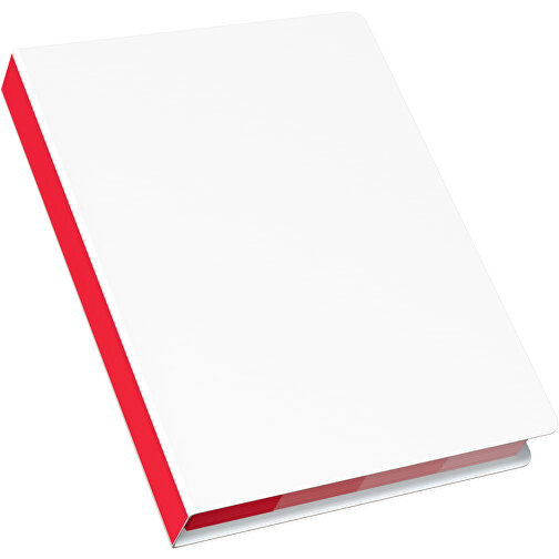 Softcover Haftnotiz-Set Stacey , weiss / ampelrot, Papier, 10,60cm x 1,00cm x 7,60cm (Länge x Höhe x Breite), Bild 2