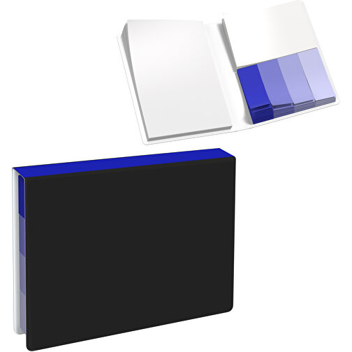 Softcover Haftnotiz-Set Stacey , schwarz / blau, Papier, 10,60cm x 1,00cm x 7,60cm (Länge x Höhe x Breite), Bild 1