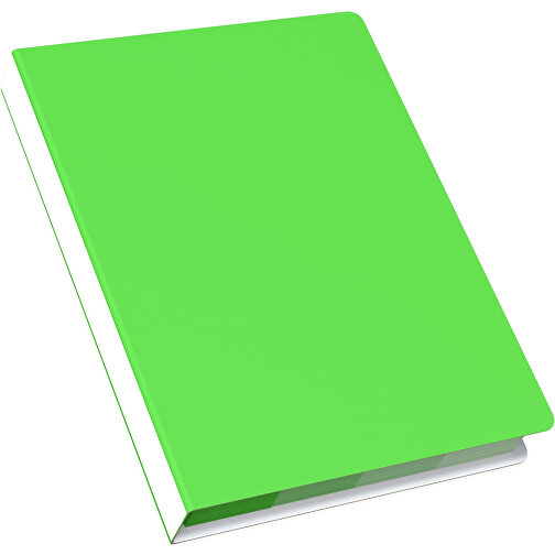 Softcover Haftnotiz-Set Stacey , grasgrün / weiss, Papier, 10,60cm x 1,00cm x 7,60cm (Länge x Höhe x Breite), Bild 2