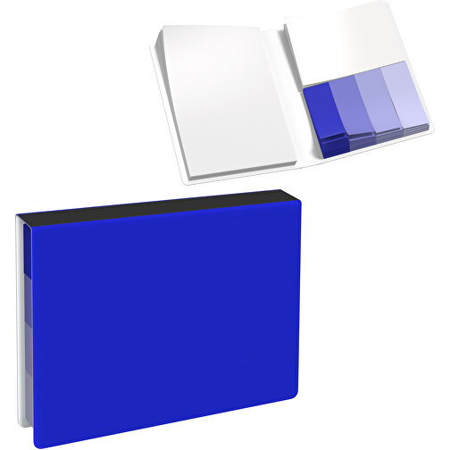 Softcover Haftnotiz-Set Stacey , blau / schwarz, Papier, 10,60cm x 1,00cm x 7,60cm (Länge x Höhe x Breite), Bild 1