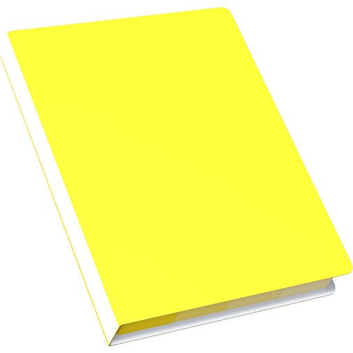 Softcover Haftnotiz-Set Stacey , gelb / weiss, Papier, 10,60cm x 1,00cm x 7,60cm (Länge x Höhe x Breite), Bild 2