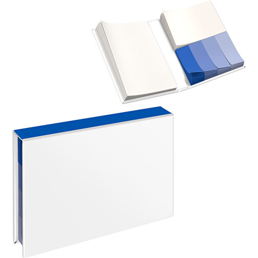 Hardcover Haftnotiz-Set Ana , weiß / kobaltblau, Papier, 10,50cm x 1,50cm x 7,50cm (Länge x Höhe x Breite), Bild 1