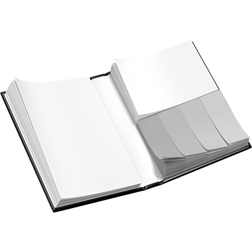 Hardcover Haftnotiz-Set Ana , schwarz / hellgrau, Papier, 10,50cm x 1,50cm x 7,50cm (Länge x Höhe x Breite), Bild 3