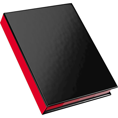 Hardcover Haftnotiz-Set Ana , schwarz / ampelrot, Papier, 10,50cm x 1,50cm x 7,50cm (Länge x Höhe x Breite), Bild 2