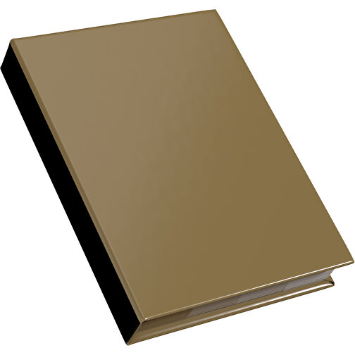 Hardcover Haftnotiz-Set Ana , gold / schwarz, Papier, 10,50cm x 1,50cm x 7,50cm (Länge x Höhe x Breite), Bild 2