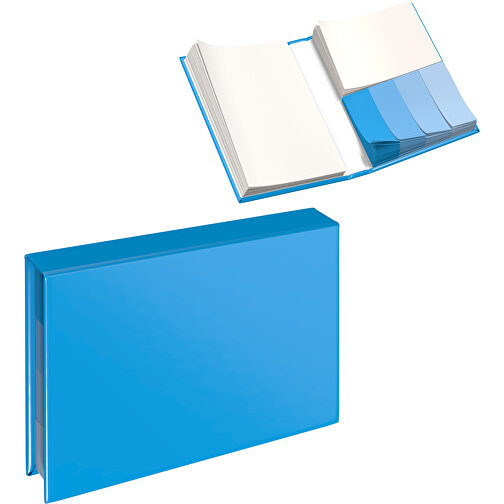 Hardcover Haftnotiz-Set Ana , himmelblau, Papier, 10,50cm x 1,50cm x 7,50cm (Länge x Höhe x Breite), Bild 1