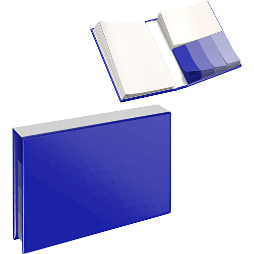 Hardcover Haftnotiz-Set Ana , blau / weiß, Papier, 10,50cm x 1,50cm x 7,50cm (Länge x Höhe x Breite), Bild 1