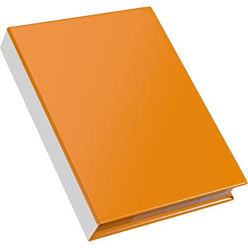 Hardcover Haftnotiz-Set Ana , kürbisorange / weiss, Papier, 10,50cm x 1,50cm x 7,50cm (Länge x Höhe x Breite), Bild 2