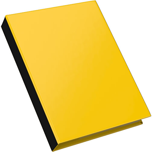 Hardcover Haftnotiz-Set Steffen , goldgelb / schwarz, Papier, 10,50cm x 1,80cm x 7,50cm (Länge x Höhe x Breite), Bild 2