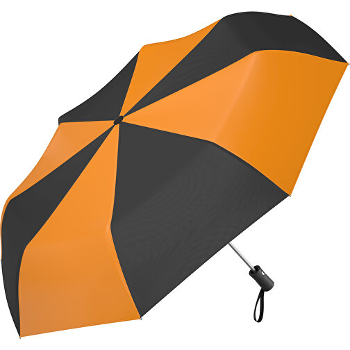 Regenschirm AO Paris , kürbisorange / schwarz, 100% Polyester pongee, 31,00cm (Länge), Bild 1