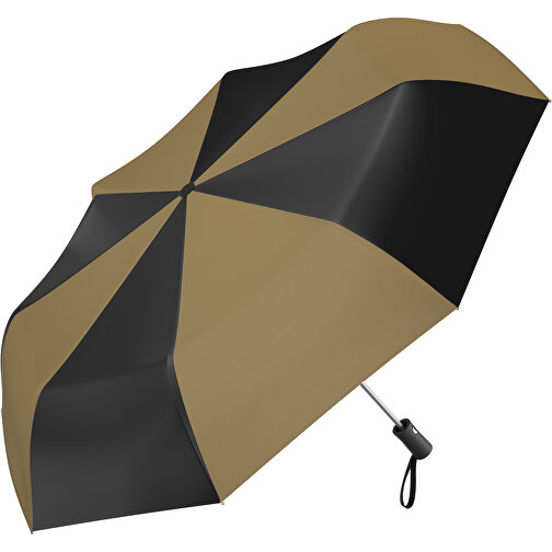 Regenschirm AO Paris , schwarz / gold, 100% Polyester pongee, 31,00cm (Länge), Bild 1