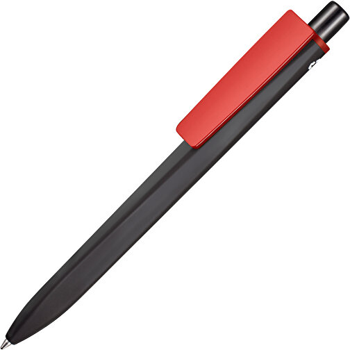 Kugelschreiber RIDGE RECYCLED SOFT , Ritter-Pen, schwarz/rot, ABS u. Metall, , Bild 2