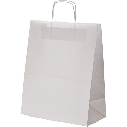 Bolsas kraft Papel blanco, asas retorcidas, Imagen 1