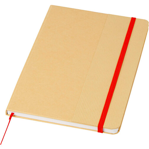 Nelida A5 Hardcover Notizbuch Aus Recyceltem Karton , rot, FSC certified paper, 21,00cm x 14,50cm (Länge x Breite), Bild 1