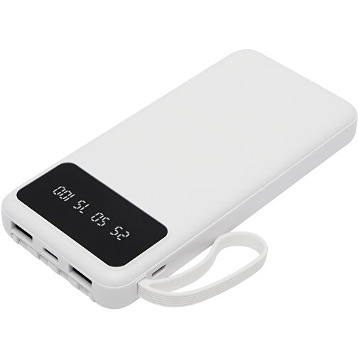 Powerbank MULTI CHARGE , weiß, Kunststoff / Silikon, 14,70cm x 1,90cm x 6,80cm (Länge x Höhe x Breite), Bild 1