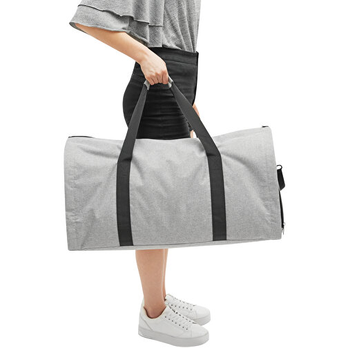 Reisetasche MILANO Mit Integriertem Kleidersack , grau, schwarz, Polycanvas, 61,50cm x 32,00cm x 26,00cm (Länge x Höhe x Breite), Bild 11