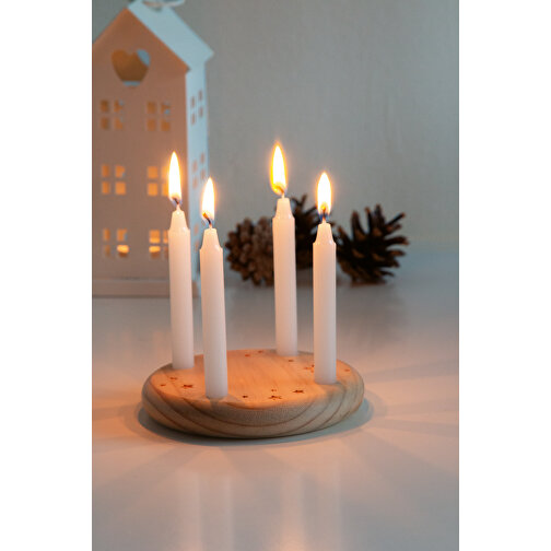 Petite couronne de l’Avent en bois 4-CHRISTMAS, Image 5