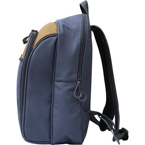 Picknick-Rucksack SMART TRIP , blau, braun, 600 / 300 Polyester / Kunststoff / Baumwolle, 43,00cm x 19,00cm x 37,00cm (Länge x Höhe x Breite), Bild 5