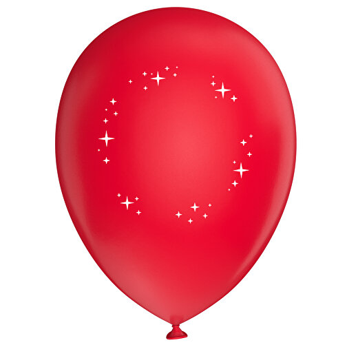 Standardluftballon In Kleinstmengen , rot / weiss, Naturkautschuk, , Bild 1