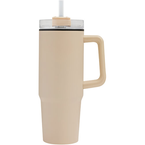 Trinkbecher DRINK ULTY , beige, Edelstahl / Silikon / Kunststoff, 24,00cm (Länge), Bild 2