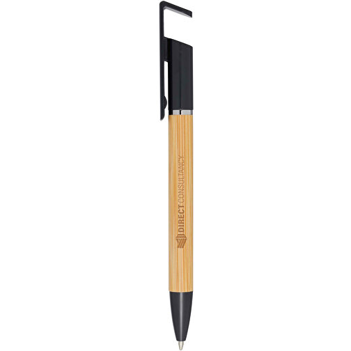 Delfina Stift Smartphoneständer , schwarz, FSC certified bamboo, 14,70cm (Länge), Bild 4