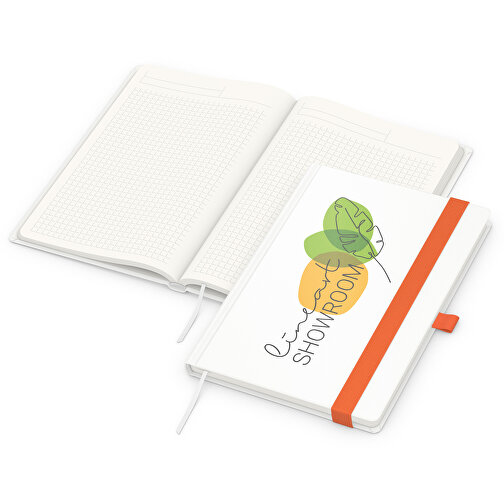 Cuaderno Match-Book verde+azul A5 Cover-Star reciclado mate, naranja, Imagen 1