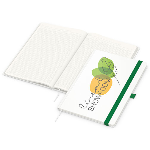 Quaderno Match-Book verde+blu A4 Cover-Star riciclato opaco, verde, Immagine 1