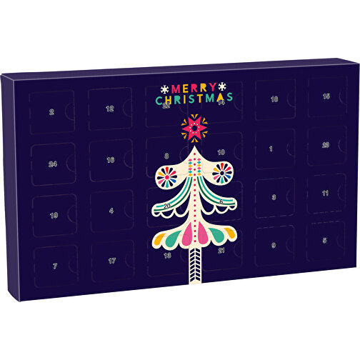 Adventskalender ECO L , Lindt, Vollkartonhülle, weiss, 4,50cm x 20,00cm x 33,00cm (Länge x Höhe x Breite), Bild 1