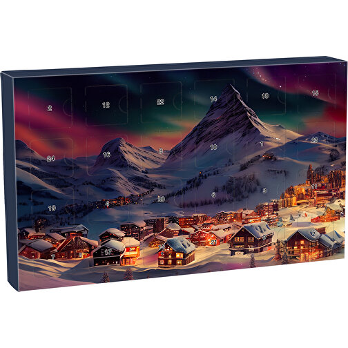 Adventskalender ECO L , Lindt, Vollkartonhülle, weiss, 4,50cm x 20,00cm x 33,00cm (Länge x Höhe x Breite), Bild 1